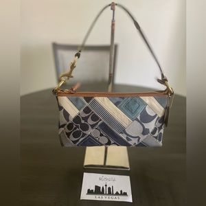 SOLD - Coach Denim Patchwork Bag